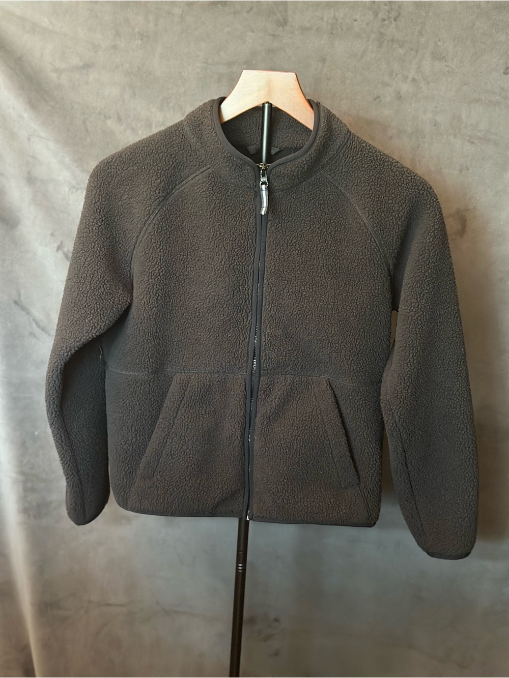 Cat & Jack Charcoal Full-Zip Sherpa Jacket